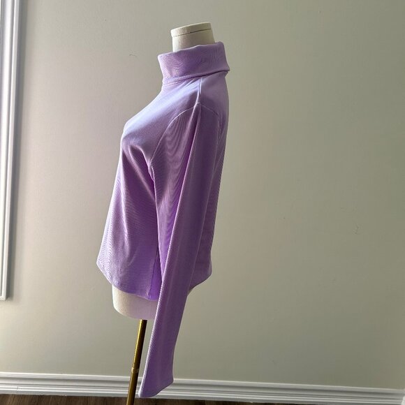 XL Slim Fit Simons Lilac Purple Ribbed Turtleneck - Picture 3 of 10